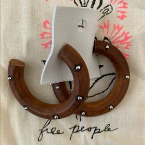 Free People Wood Earrings